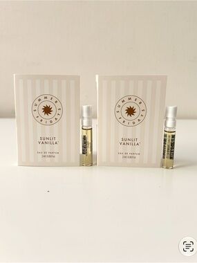 🌸SUMMER FRIDAYS Sunlit Vanilla EDP Vial Spray Sample 2 mL x 2